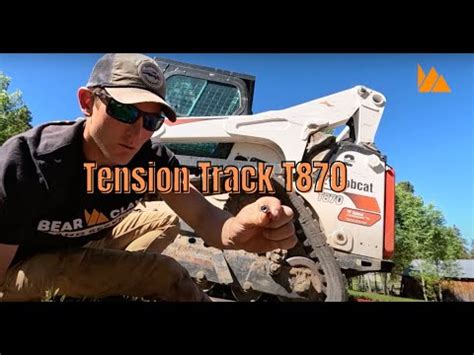 HOW TO TENSION TRACKS ON BOBCAT T870! 